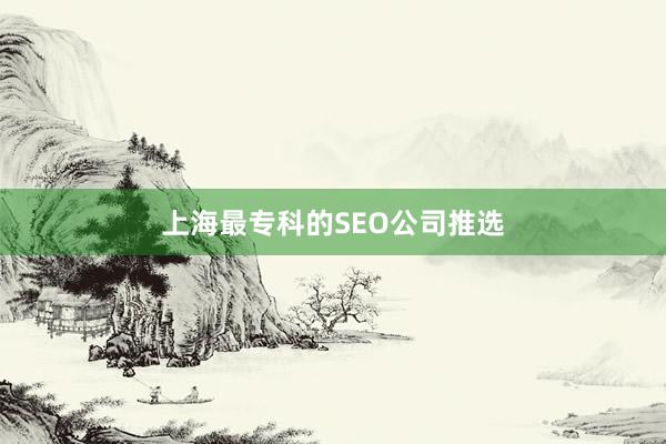 上海最专科的SEO公司推选